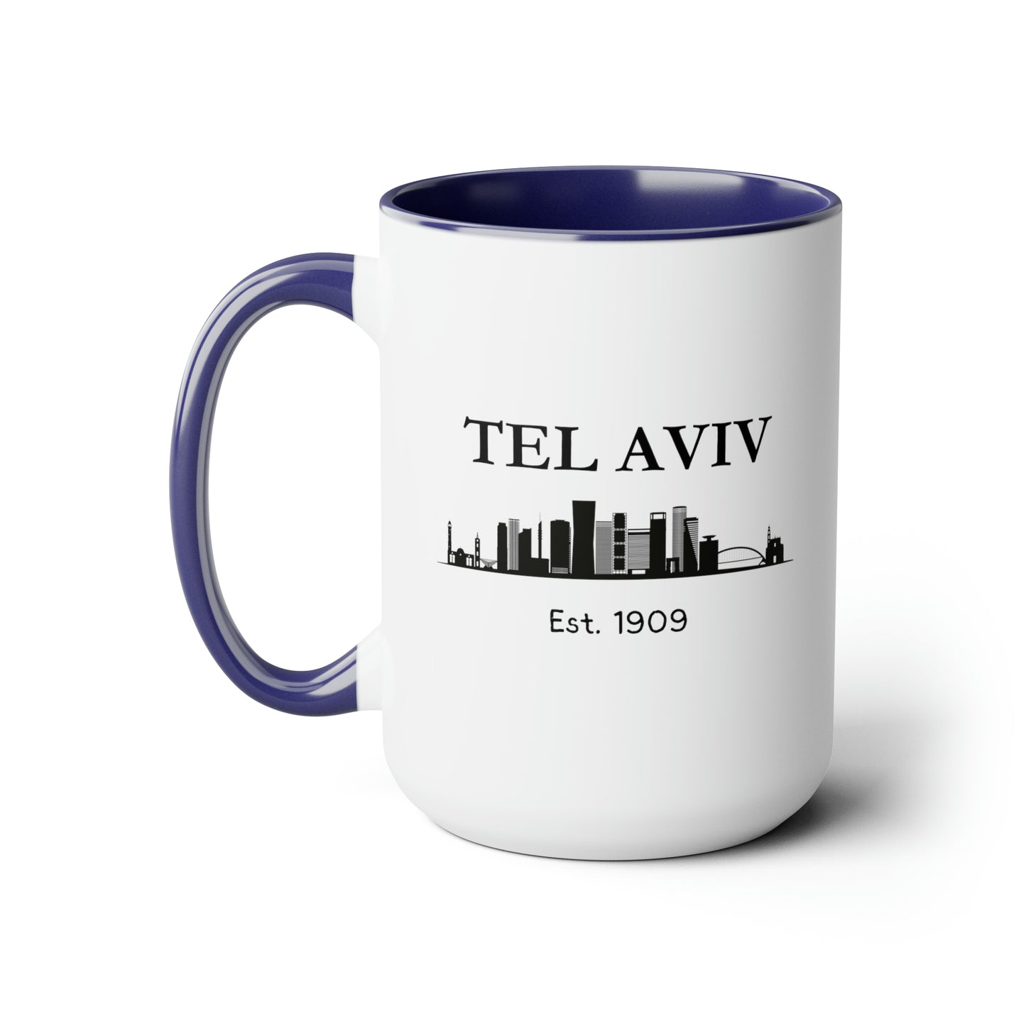 Tel Aviv - Est. 1909 - Accent Coffee Mug, 15oz