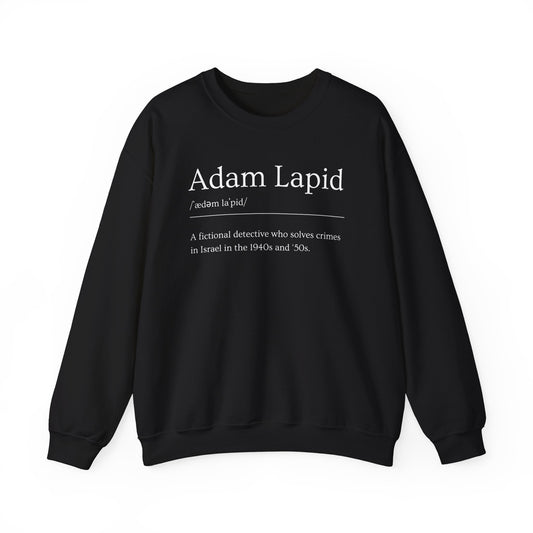 Unisex Crewneck Sweatshirt with a Tongue-in-cheek Definition of Adam Lapid