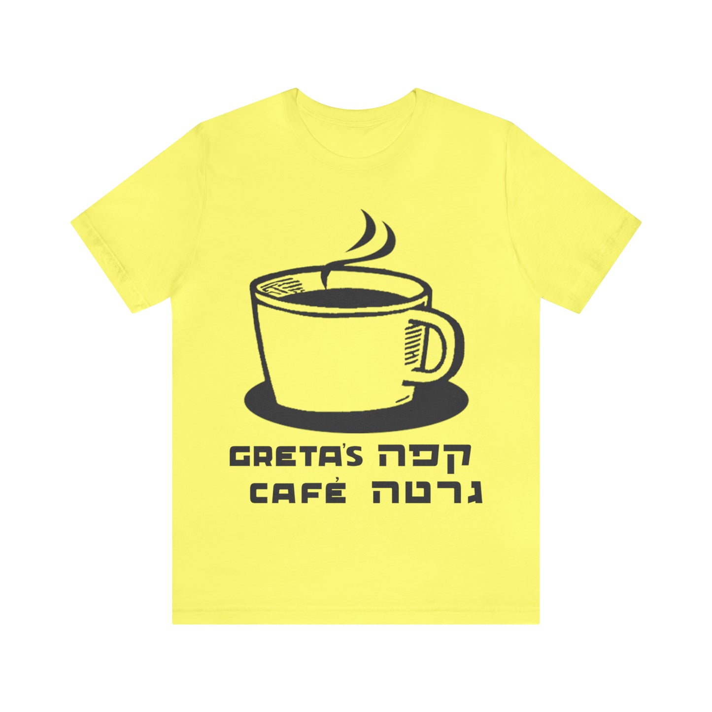 Greta's Cafe shirt - yellow