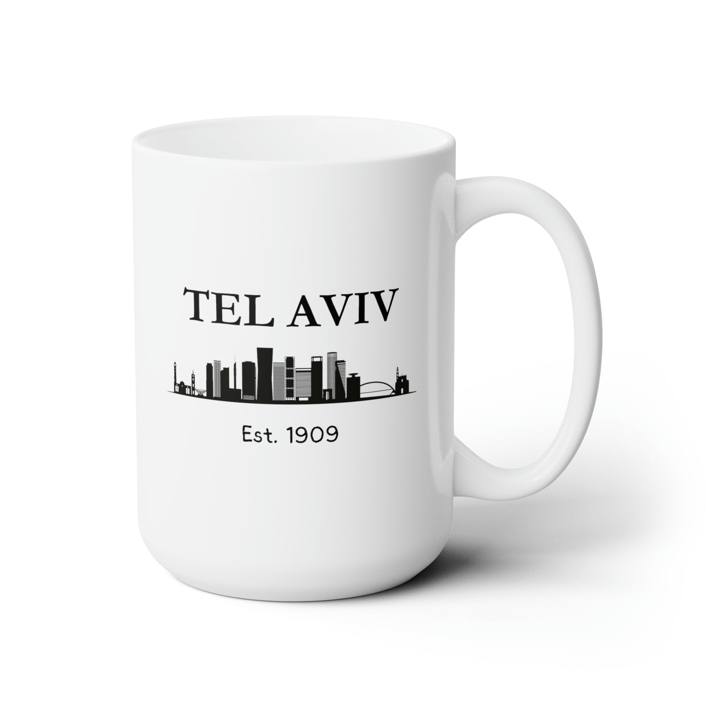 Tel Aviv - Est. 1909 - Ceramic Coffee Mug, 15oz