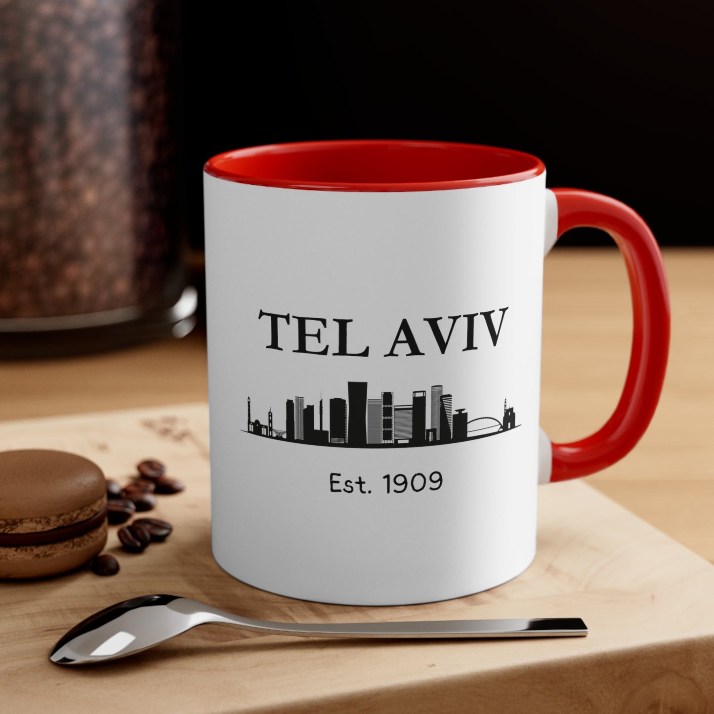 Tel Aviv - Est. 1909 - Accent Coffee Mug, 11oz