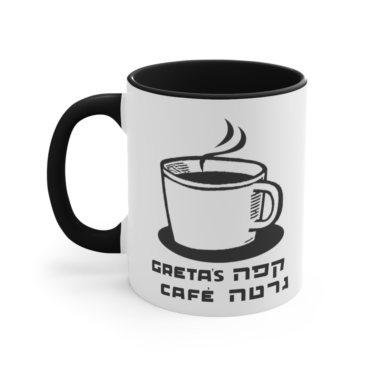 Greta's Cafe Accented Mug - black