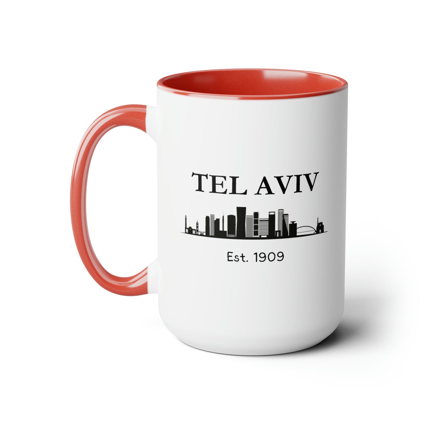 Tel Aviv - Est. 1909 - Accent Coffee Mug, 15oz