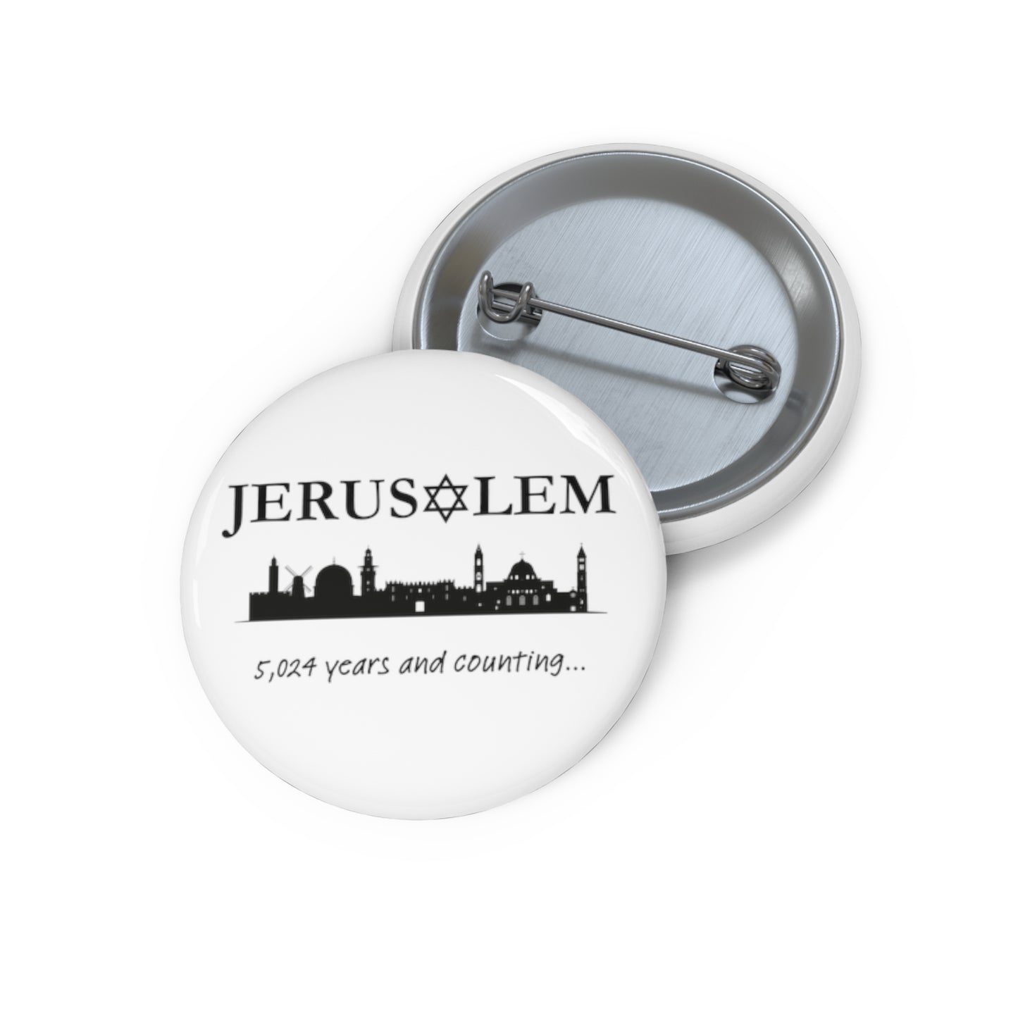 Jerusalem, 5,024 Years and Counting... Pin Buttons