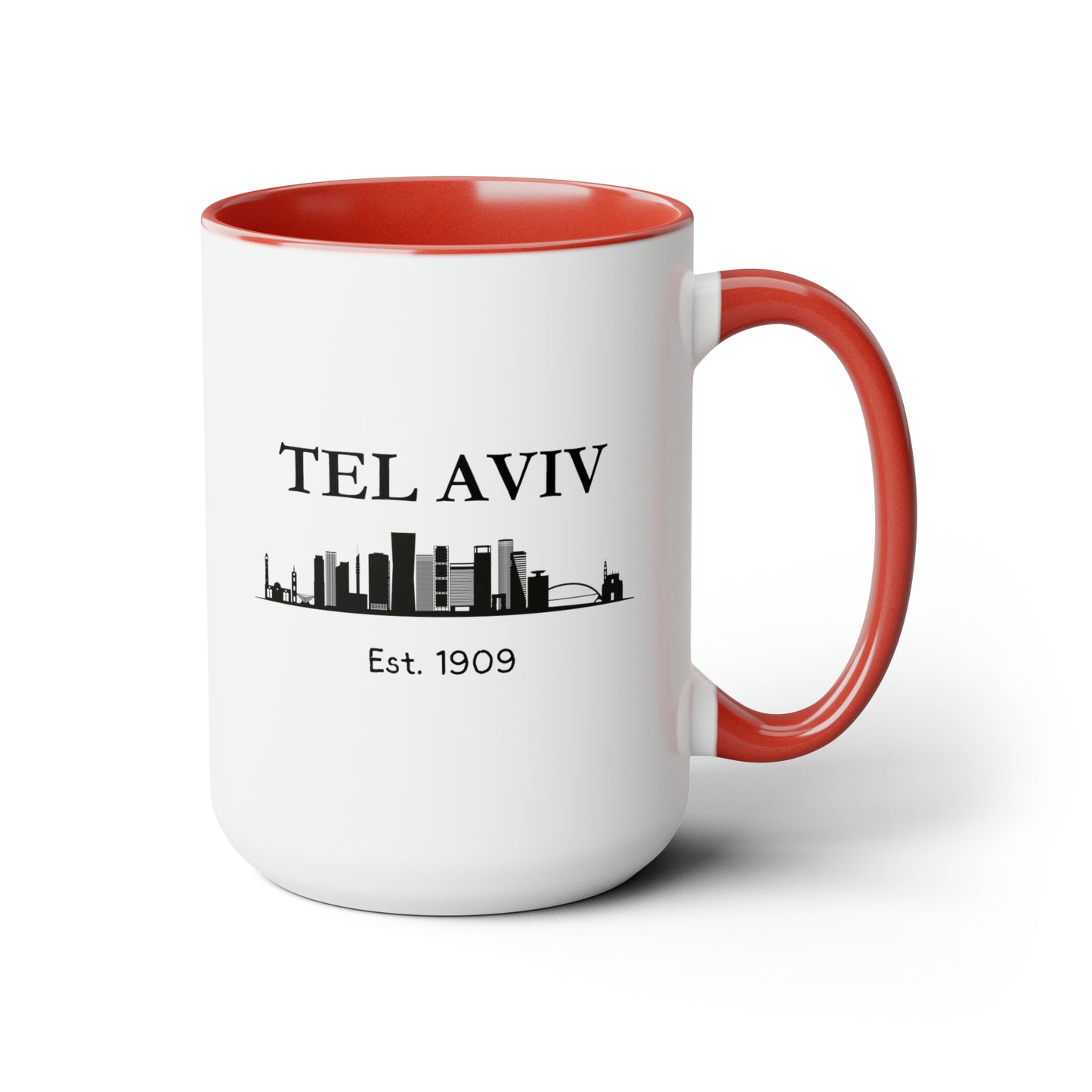 Tel Aviv - Est. 1909 - Accent Coffee Mug, 15oz