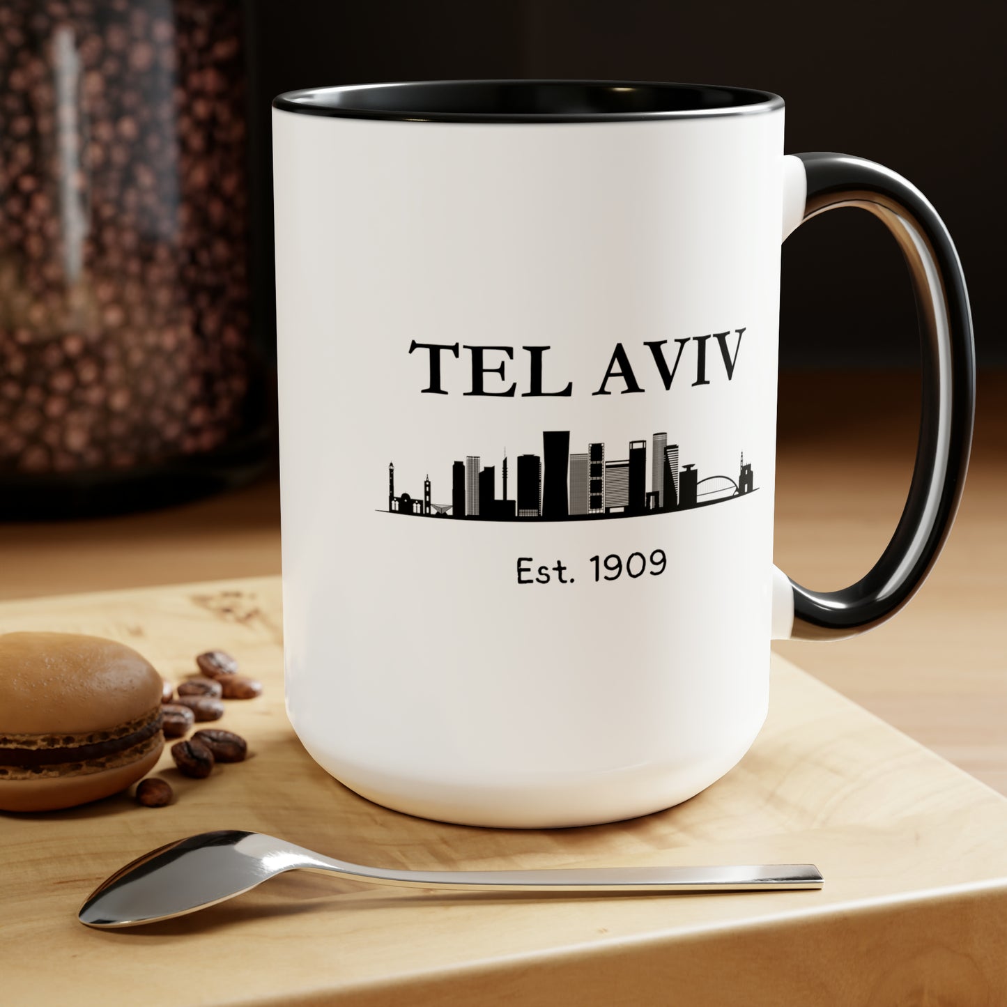 Tel Aviv - Est. 1909 - Accent Coffee Mug, 15oz