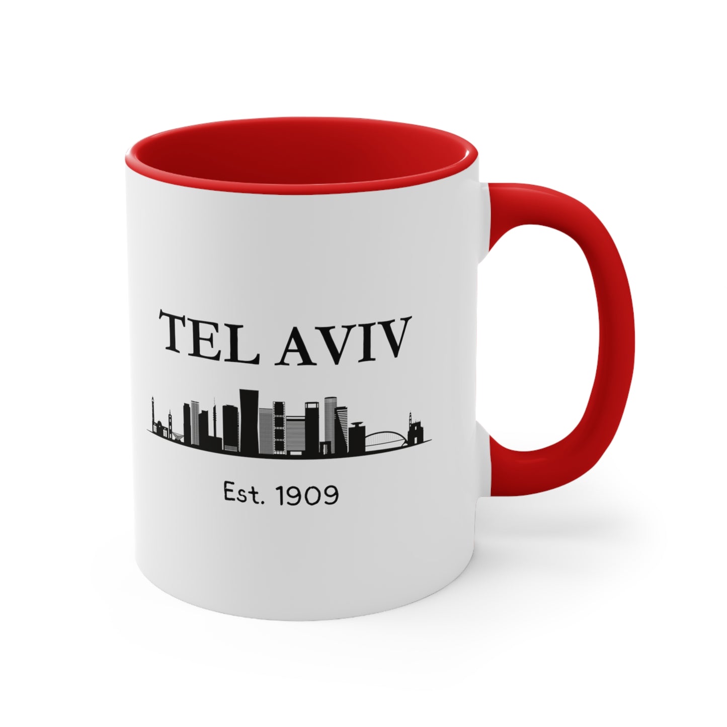 Tel Aviv - Est. 1909 - Accent Coffee Mug, 11oz