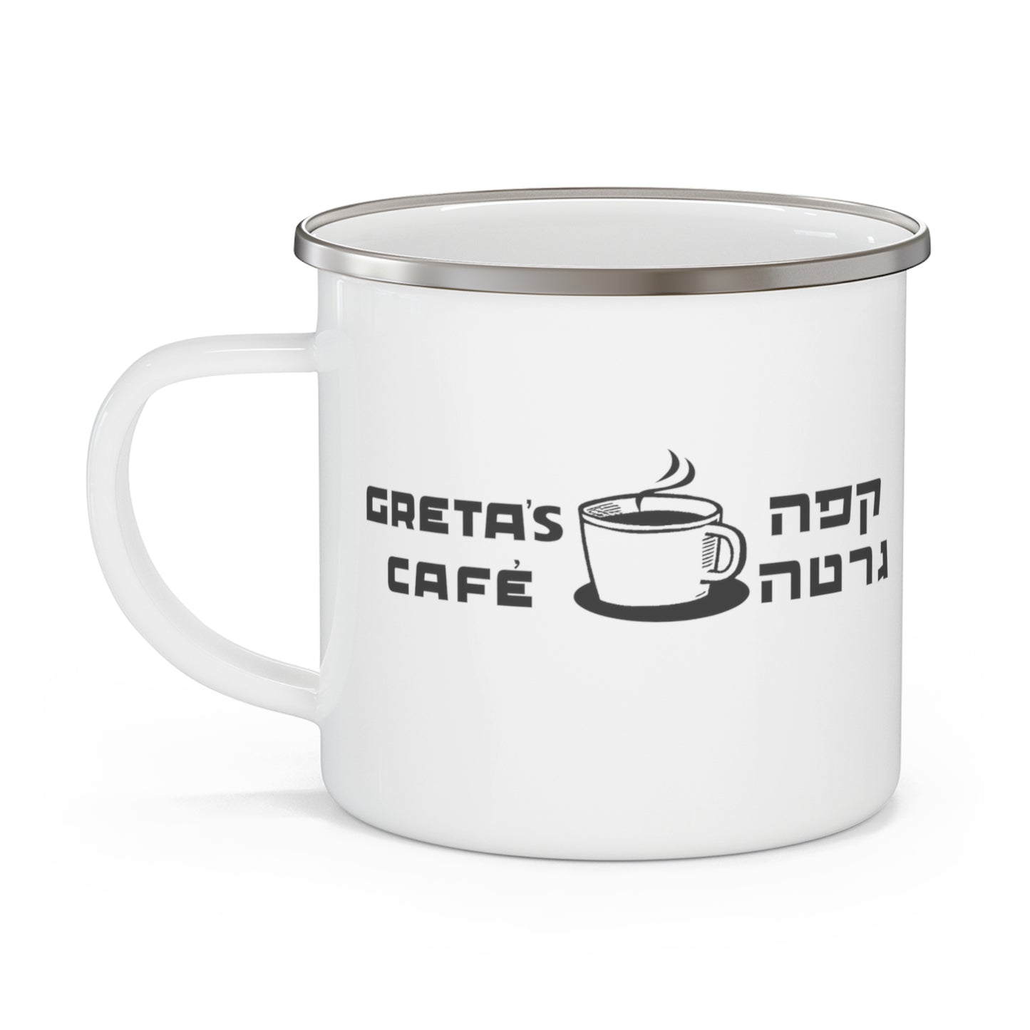 Greta's Cafe Enamel Mug - 12oz