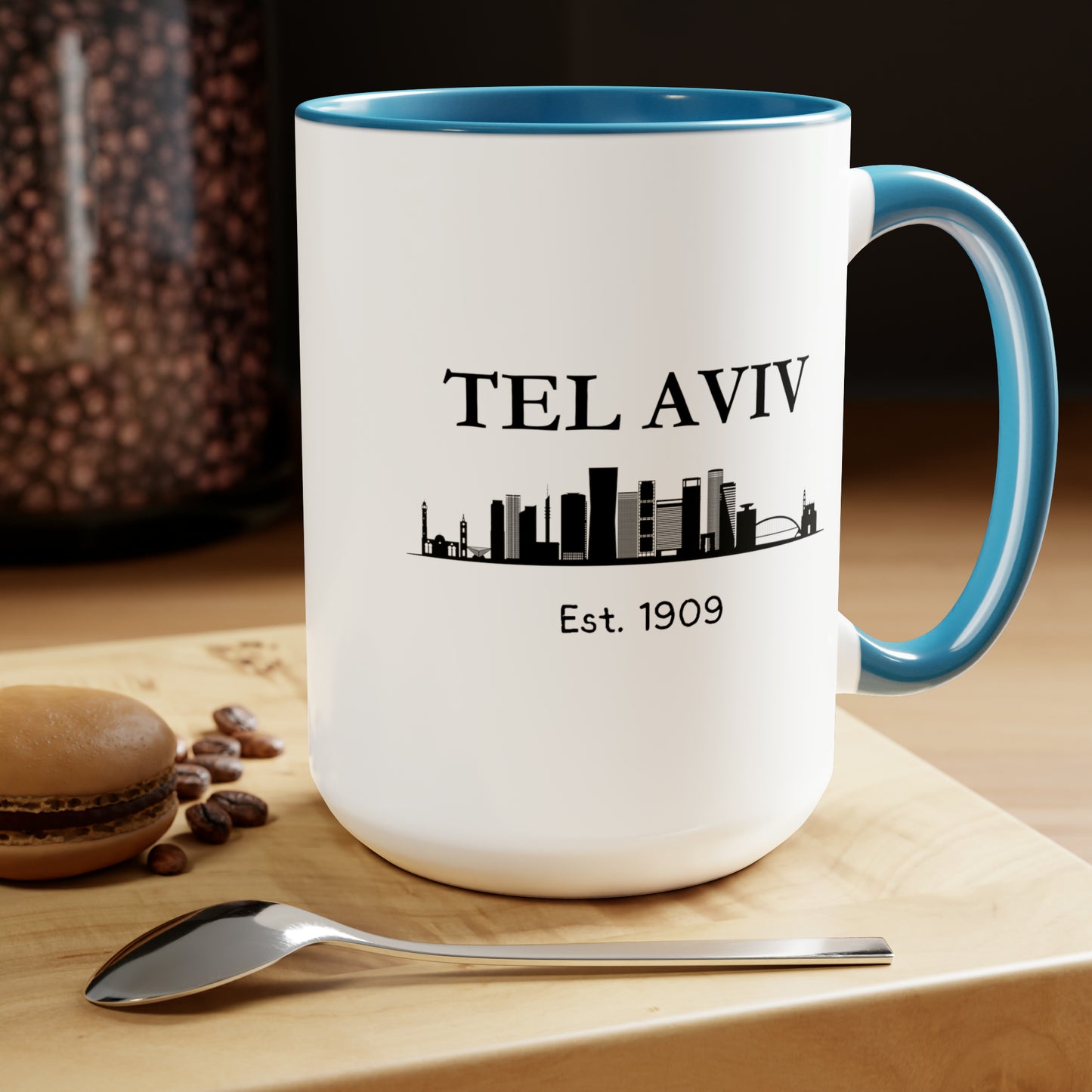 Tel Aviv - Est. 1909 - Accent Coffee Mug, 15oz