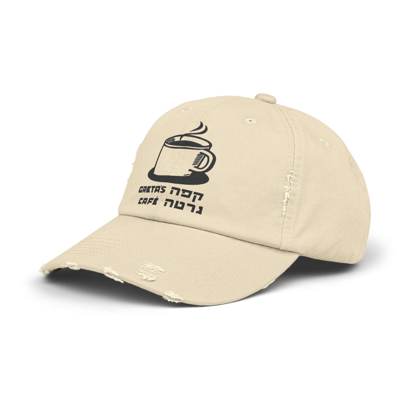 Greta's Cafe Unisex Distressed Cap