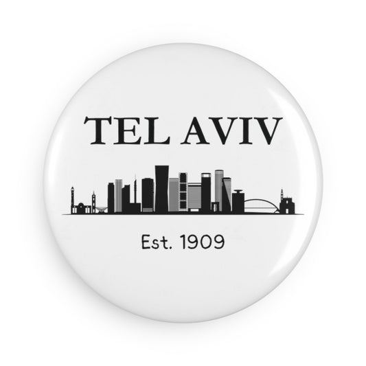 Tel Aviv Button Magnet, Round (1 & 10 pcs)