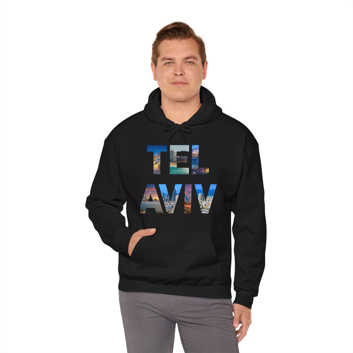 Tel Aviv - A Thousand Words a Letter Hooded Sweatshirt