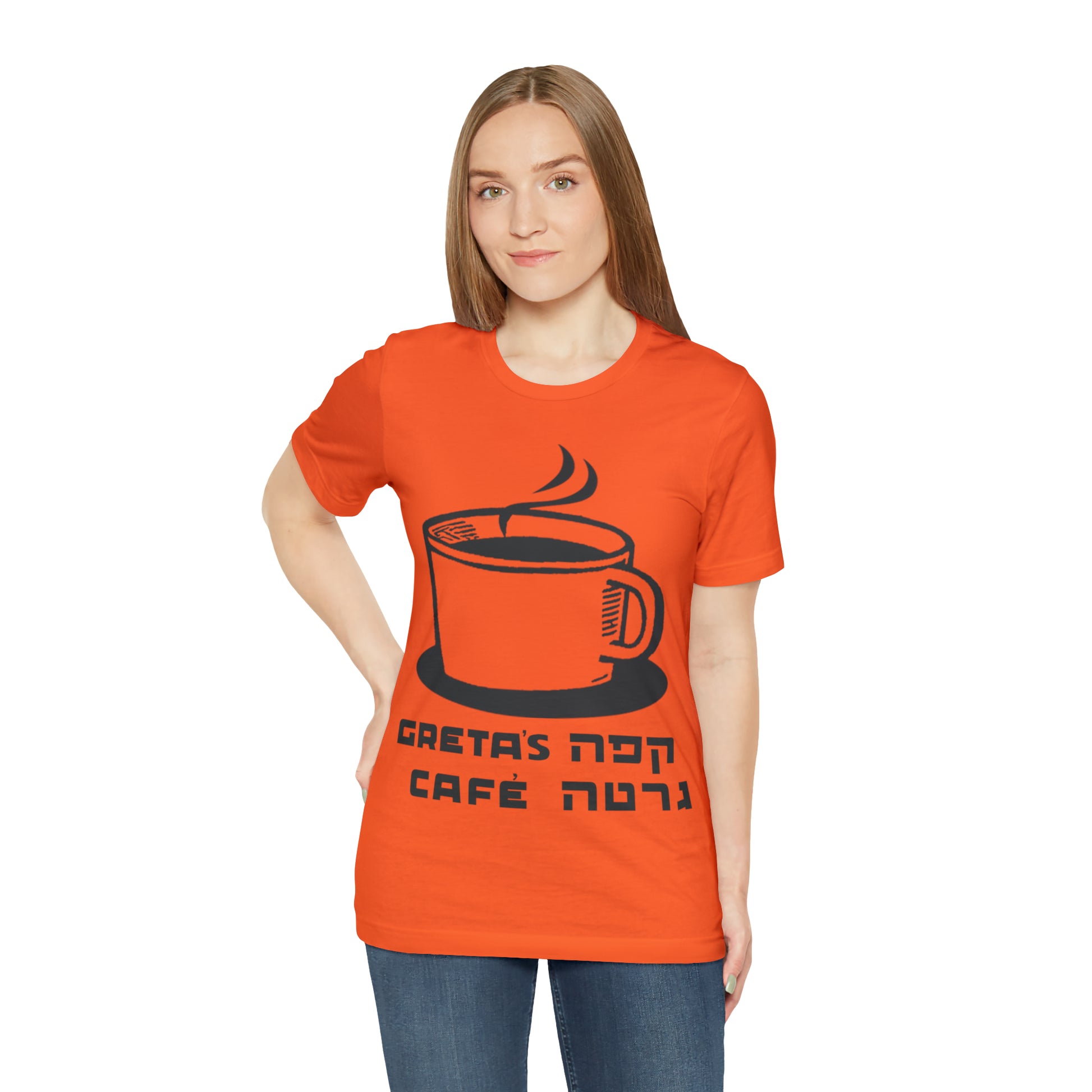Greta's Cafe shirt - orange