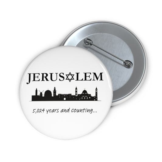 Jerusalem, 5,024 Years and Counting... Pin Buttons