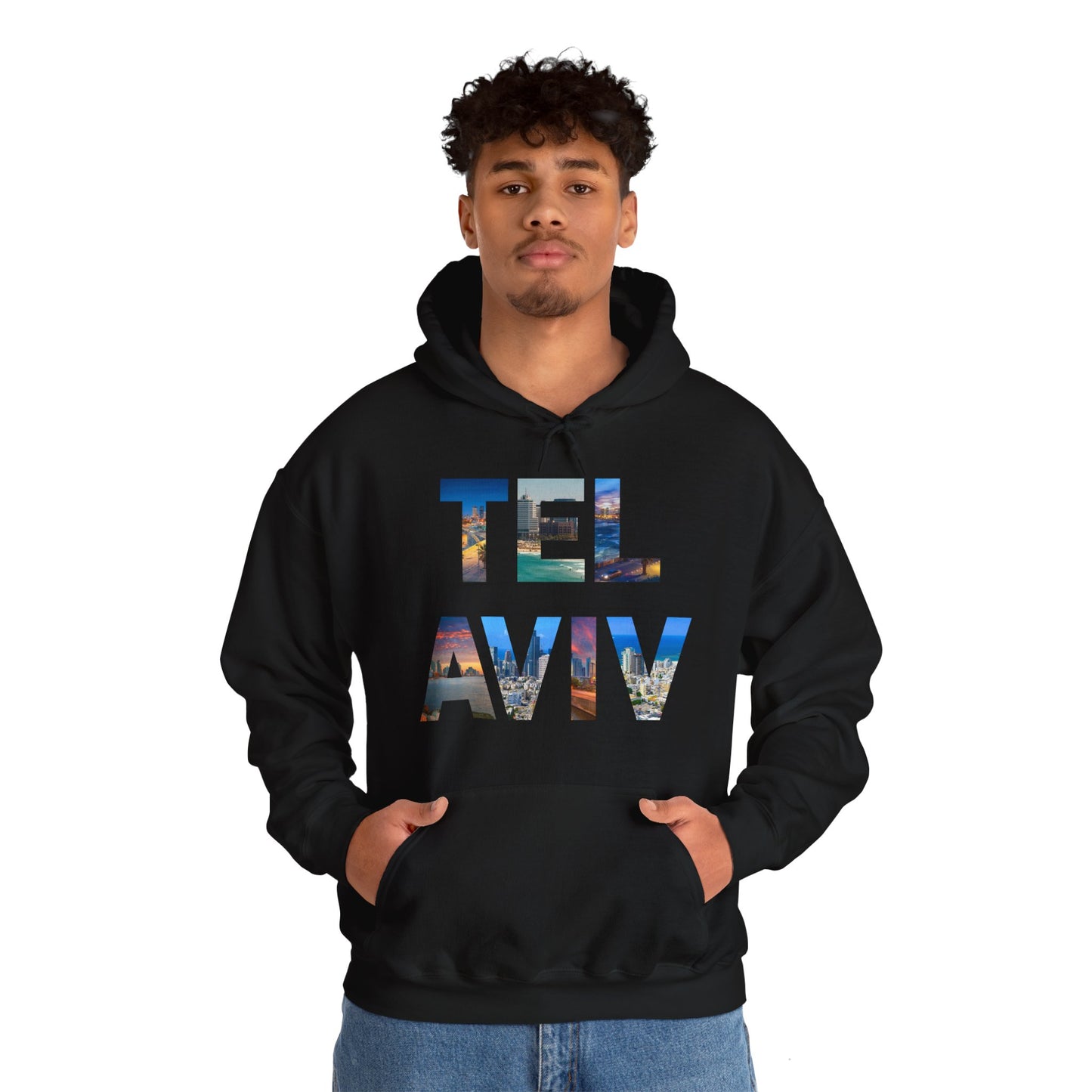 Tel Aviv - A Thousand Words a Letter Hooded Sweatshirt