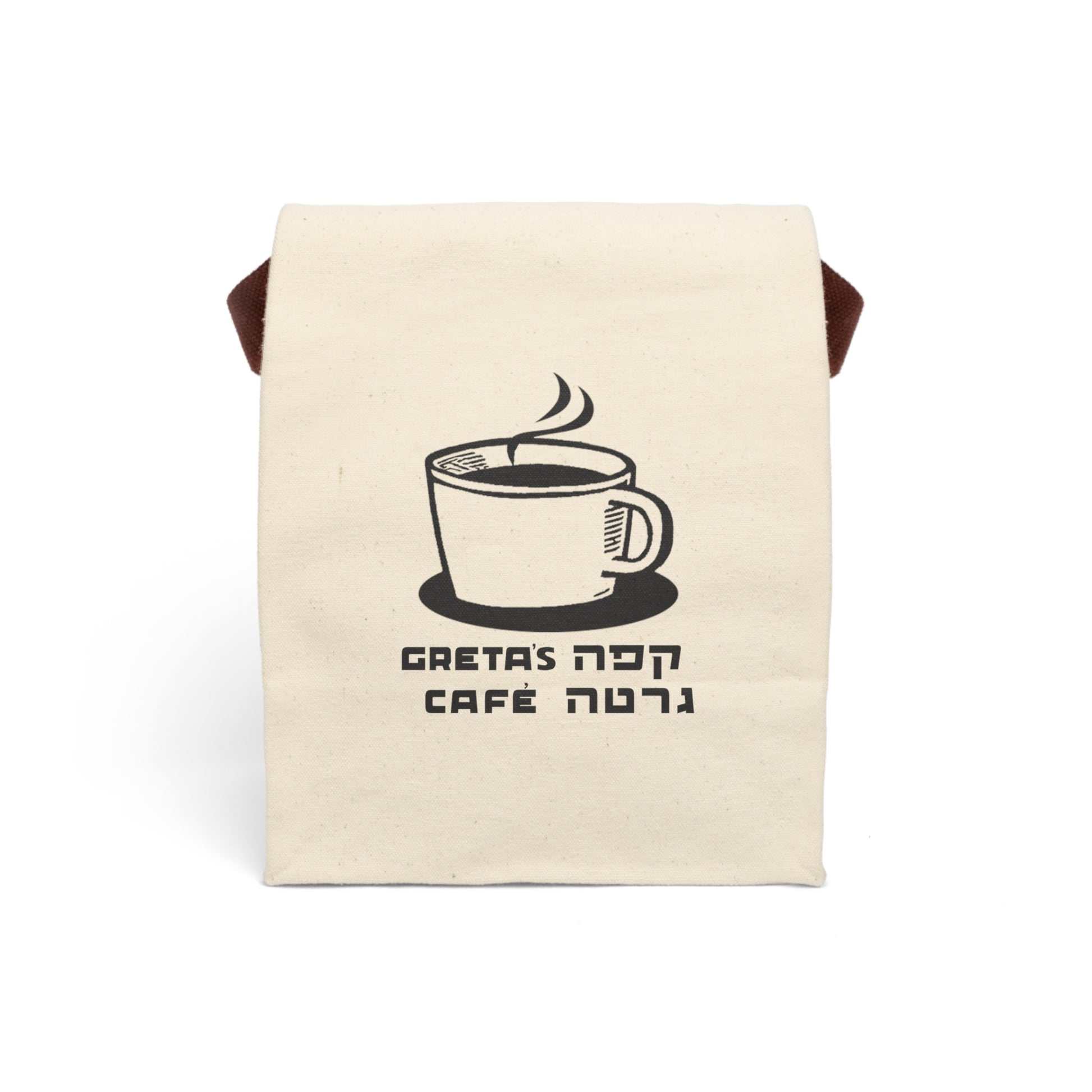 Greta's Cafe Canvas Lunch Bag
