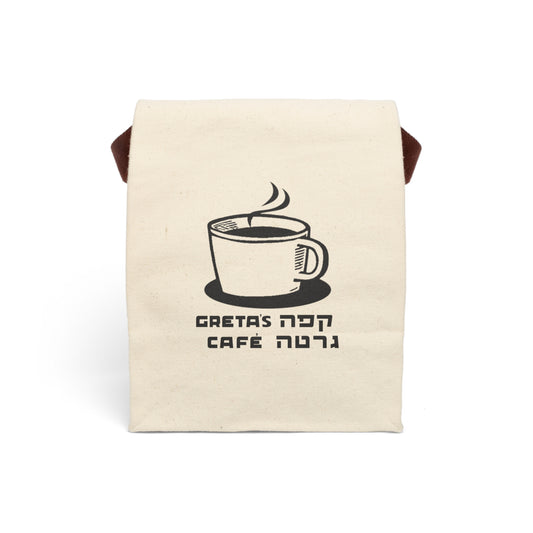 Greta's Cafe Canvas Lunch Bag