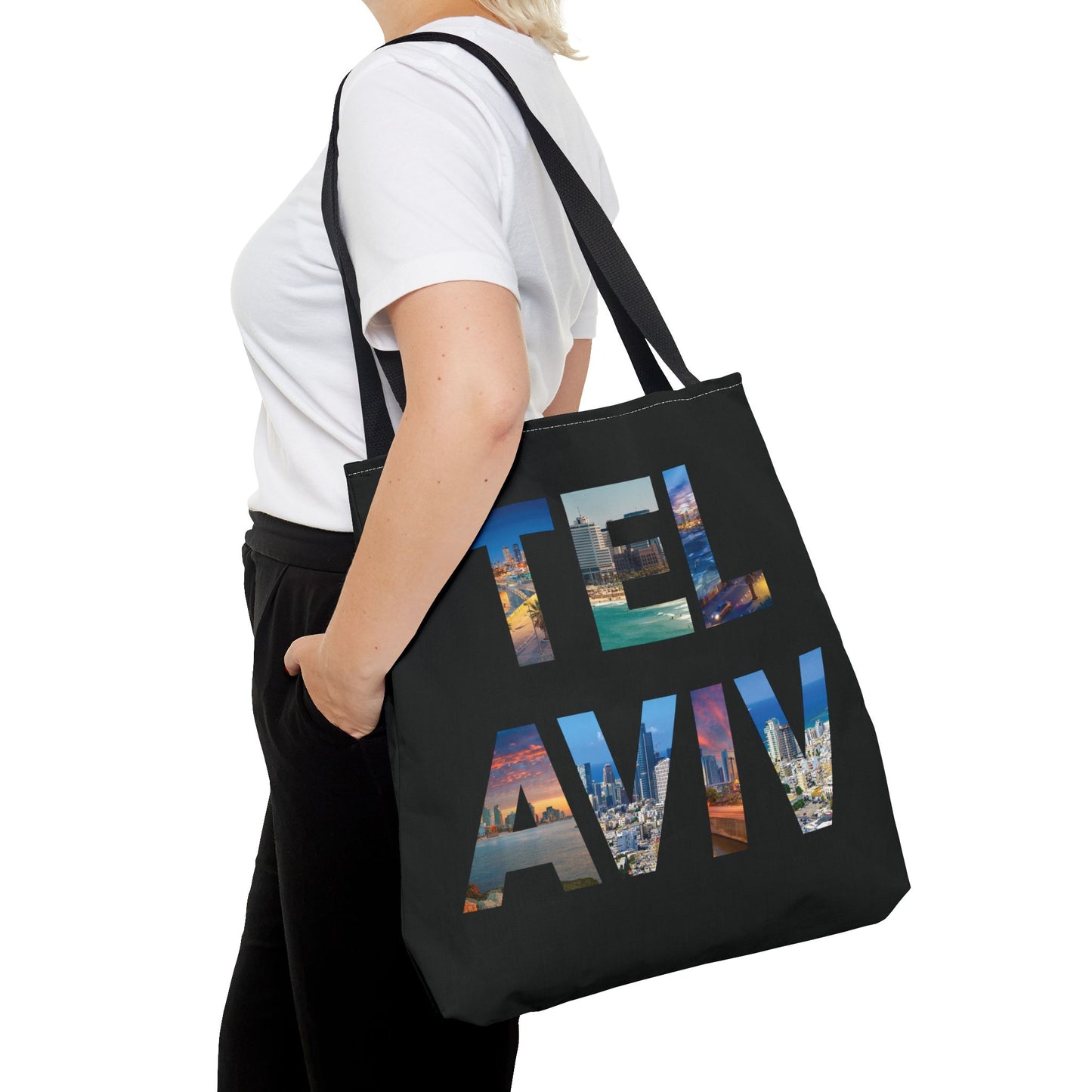 Tel Aviv - A Thousand Words a Letter Tote Bag