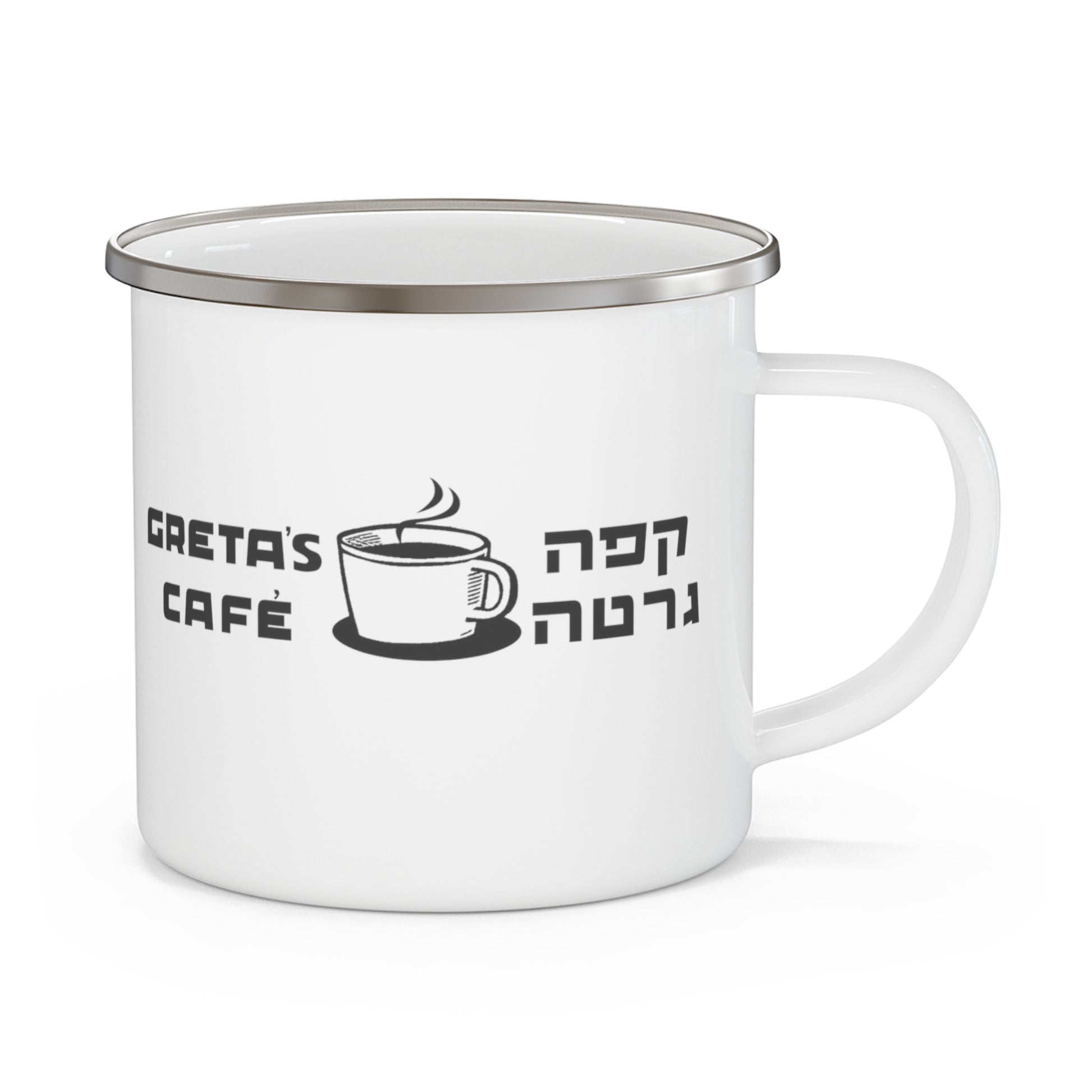 Greta's Cafe Enamel Mug - 12oz