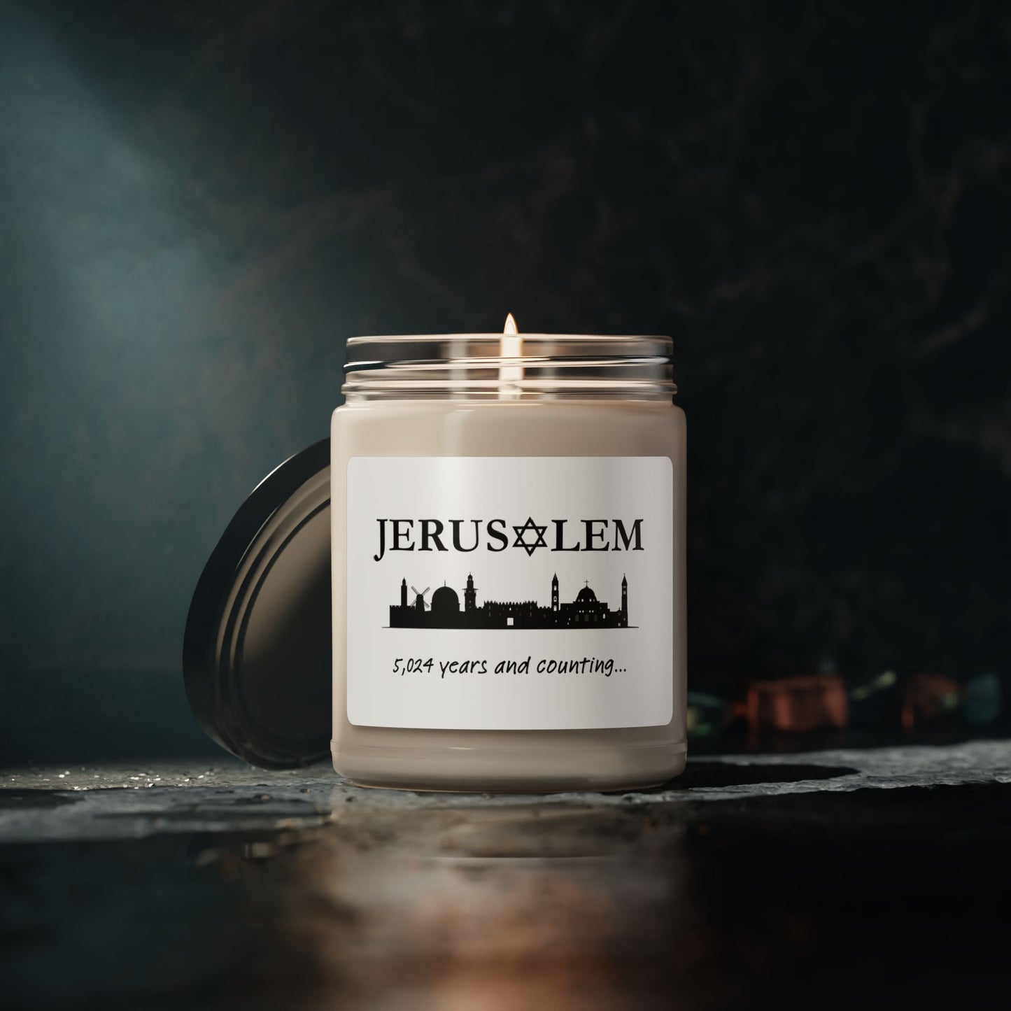 Jerusalem Years and Counting Scented Soy Candle, 9oz