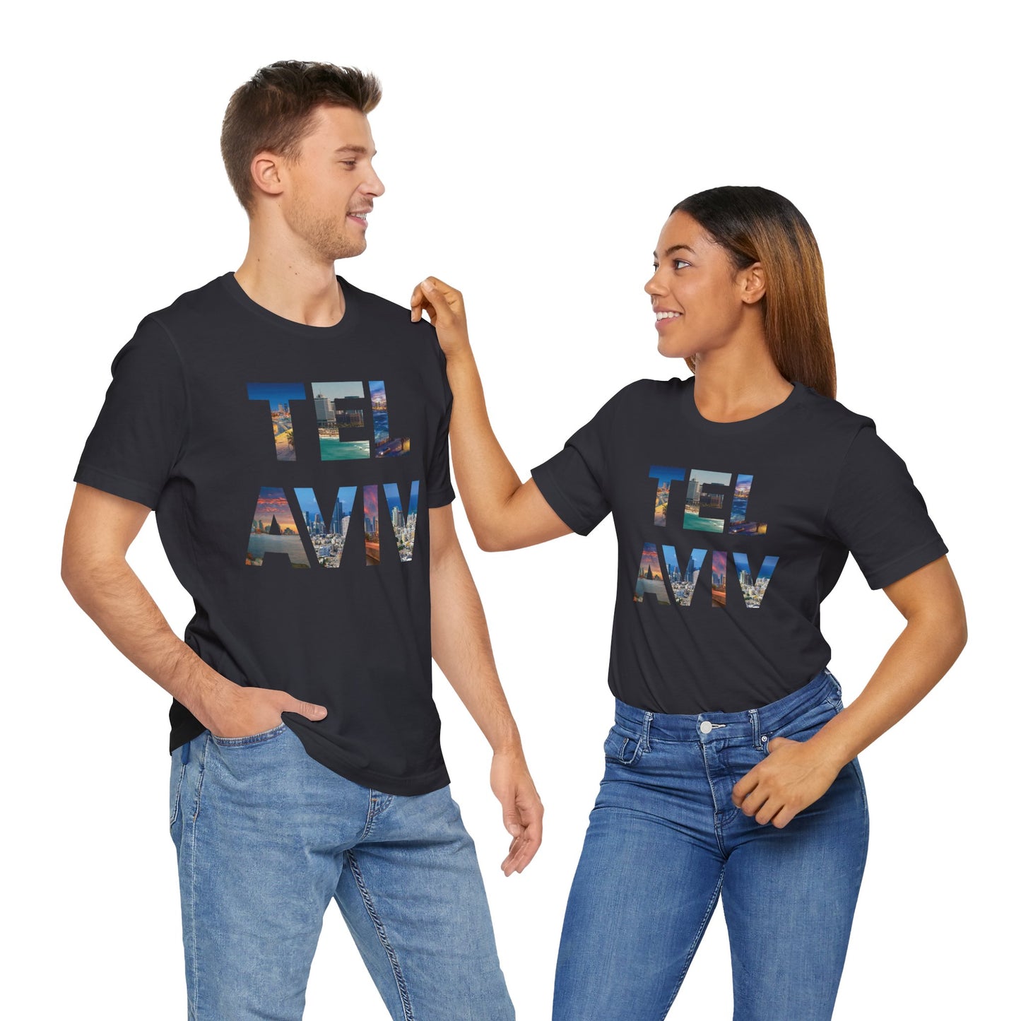 Tel Aviv - A Thousand Words a Letter Unisex Short Sleeve Tee