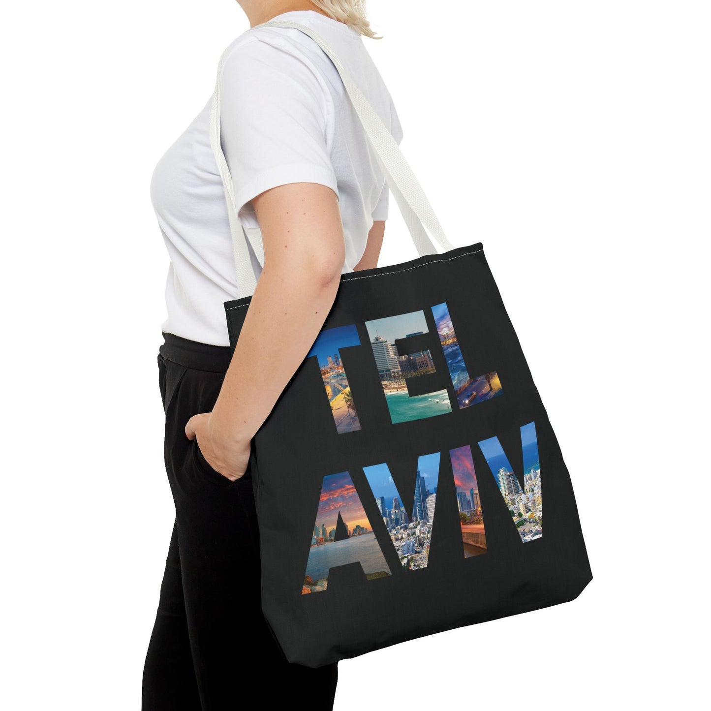 Tel Aviv - A Thousand Words a Letter Tote Bag