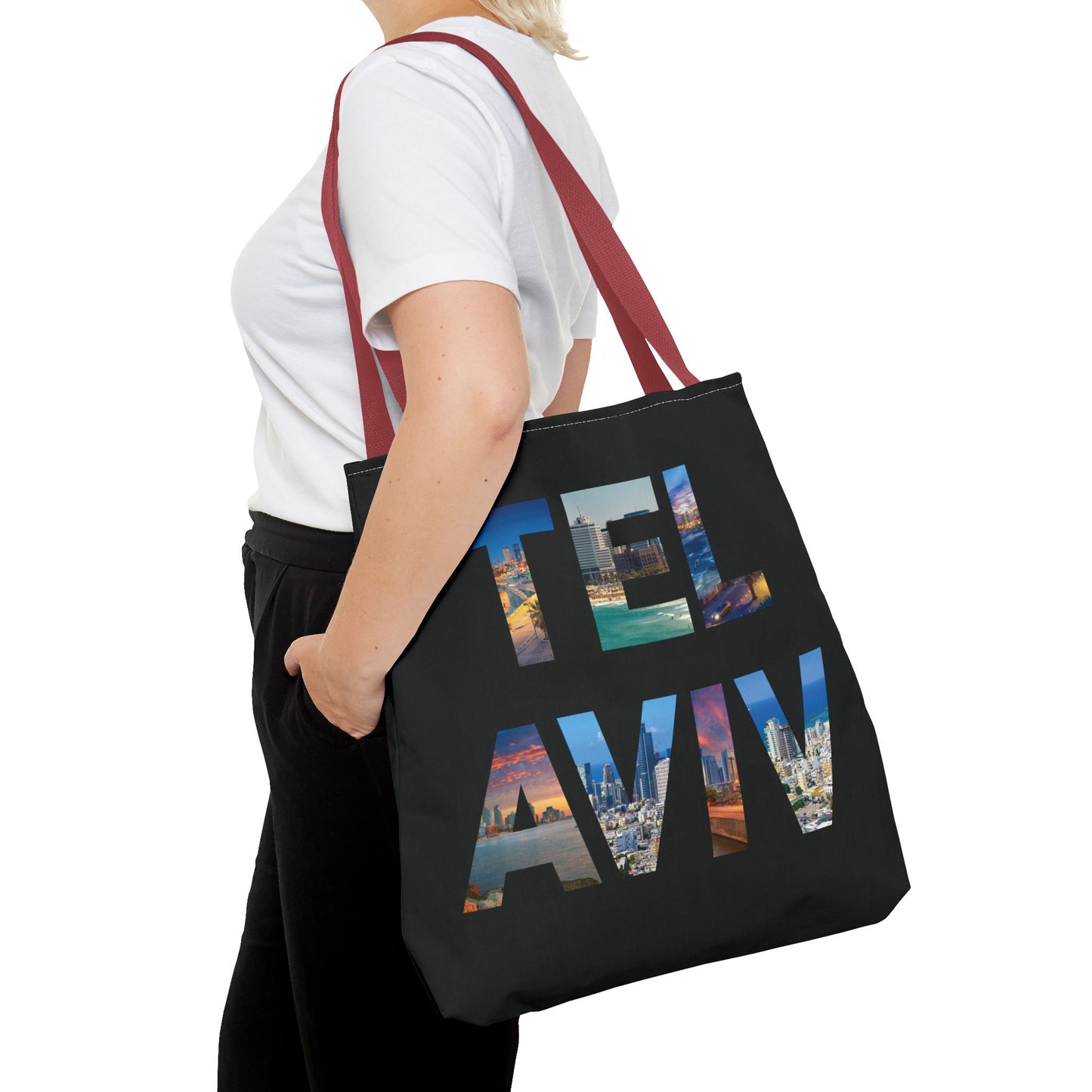 Tel Aviv - A Thousand Words a Letter Tote Bag