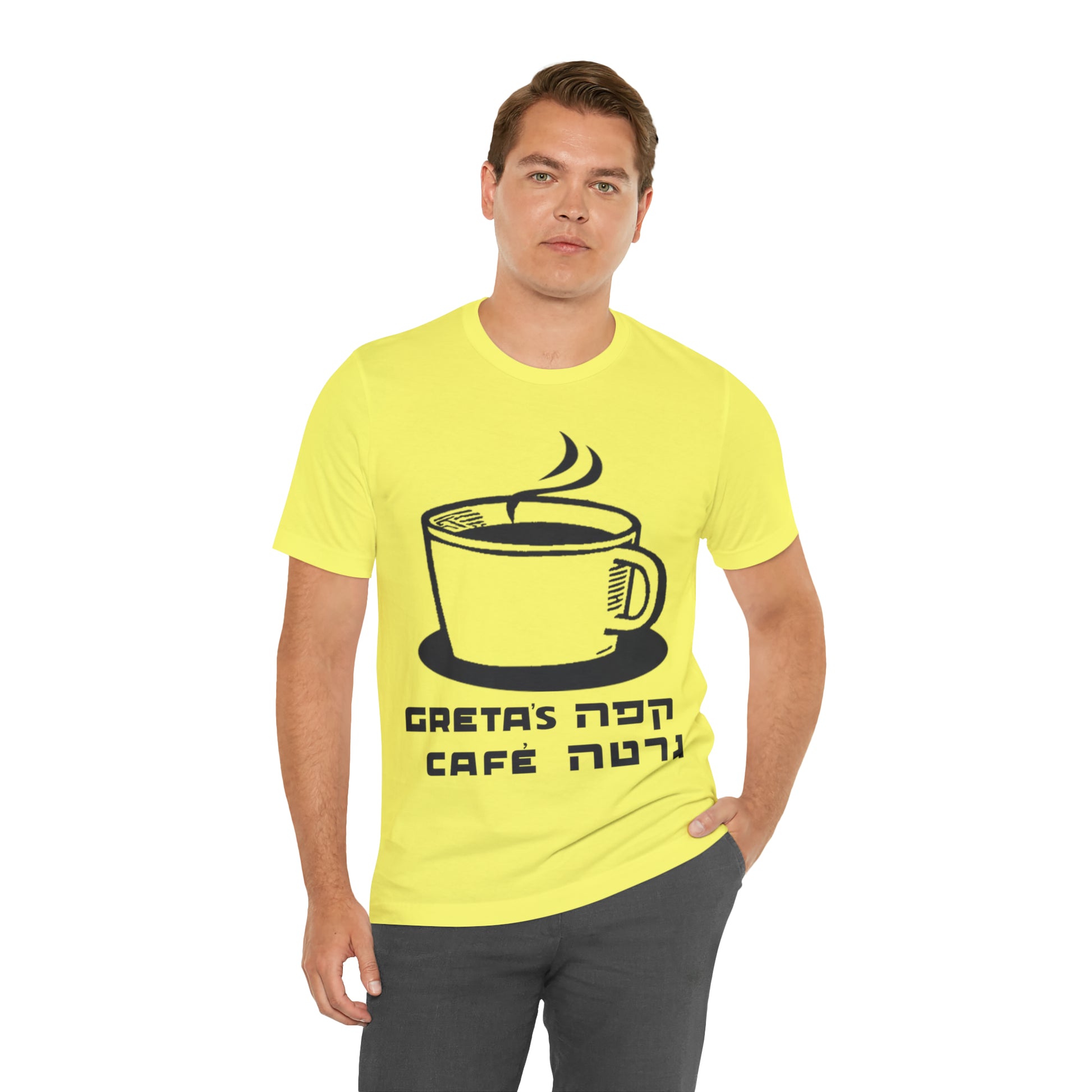 Greta's Cafe shirt - yellow