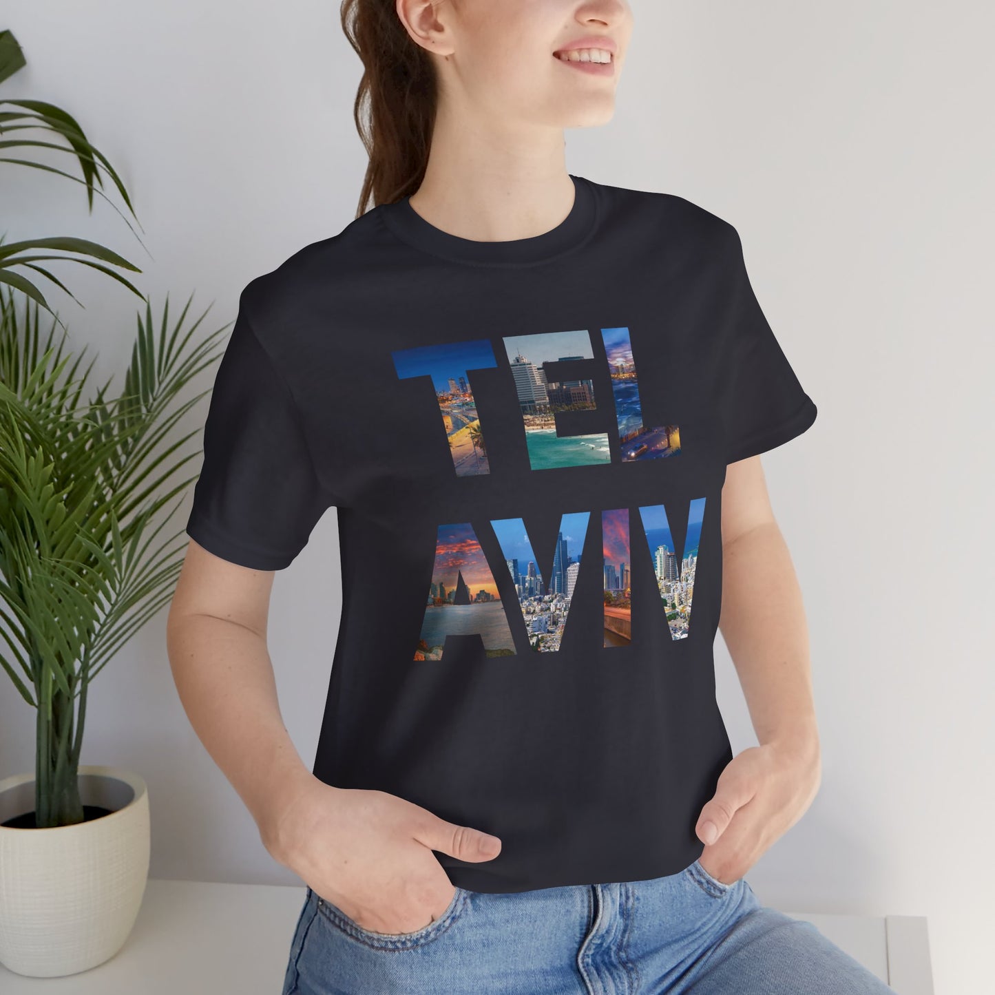 Tel Aviv - A Thousand Words a Letter Unisex Short Sleeve Tee