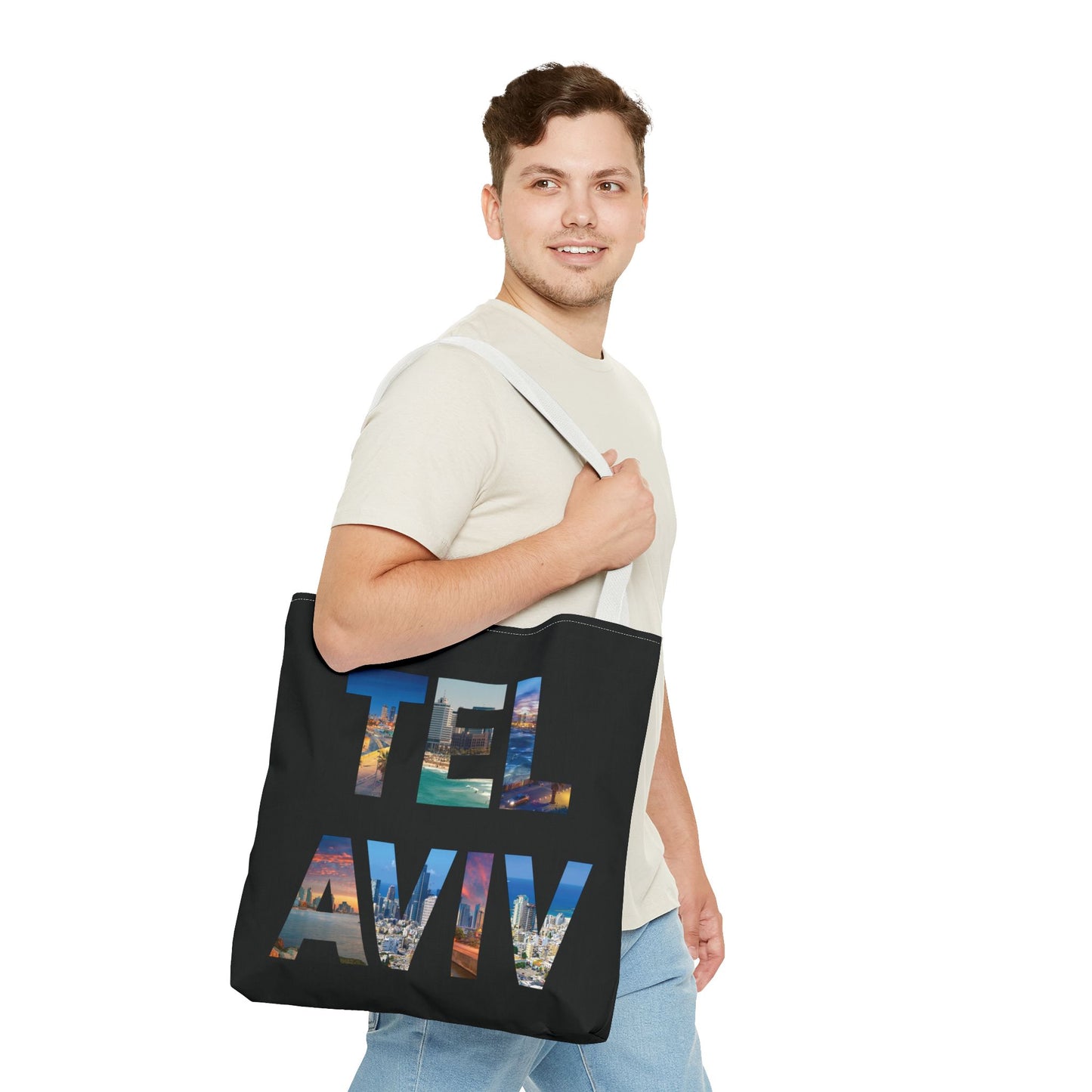 Tel Aviv - A Thousand Words a Letter Tote Bag