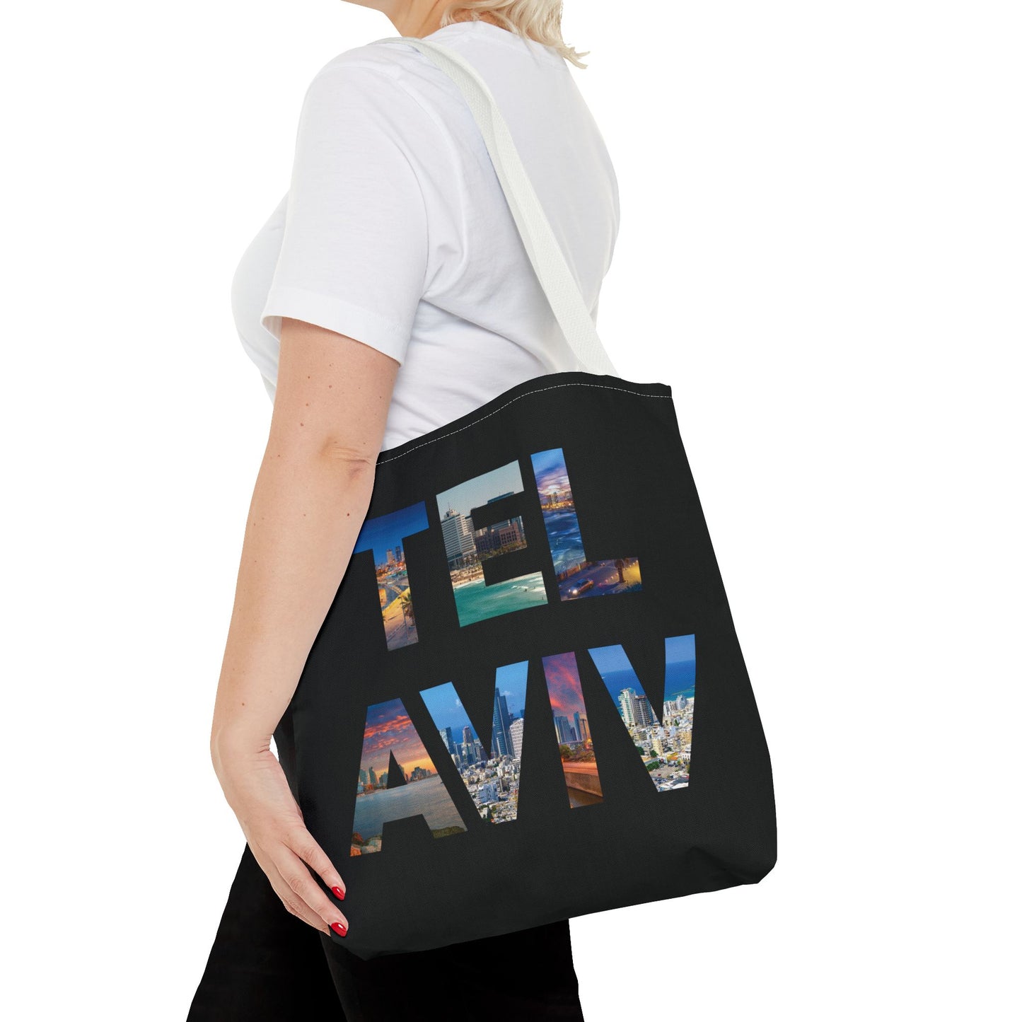 Tel Aviv - A Thousand Words a Letter Tote Bag