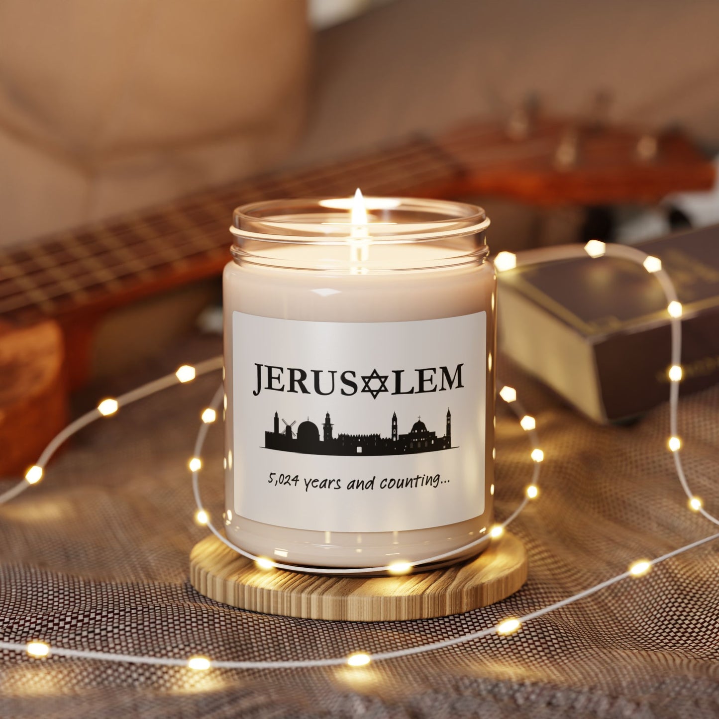 Jerusalem Years and Counting Scented Soy Candle, 9oz