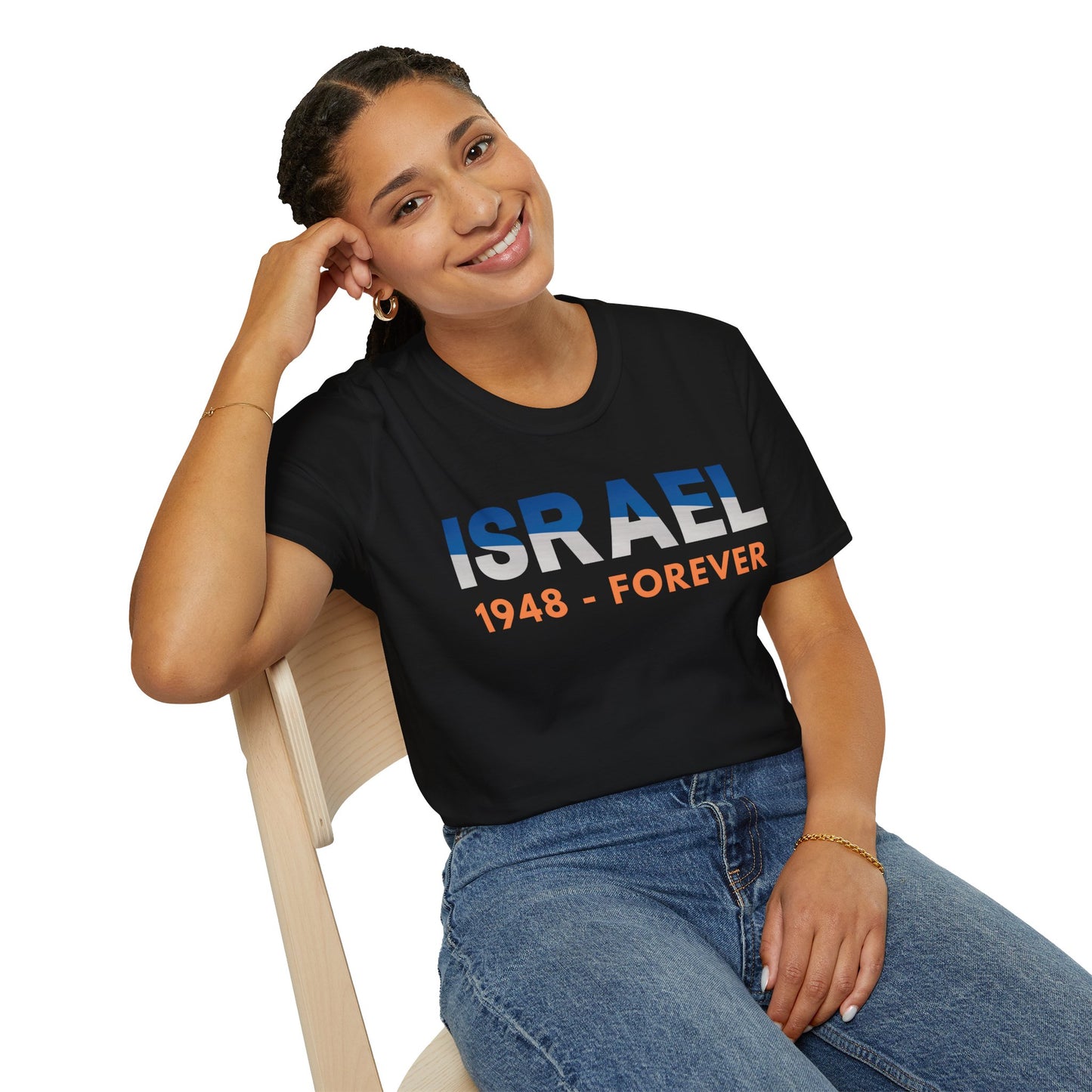 Israel, 1948 - Forever Unisex Short Sleeve Tee - Printed in Australia