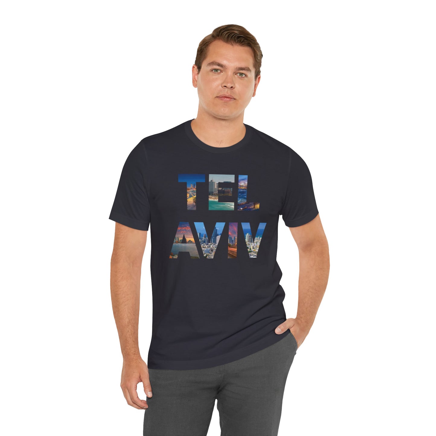 Tel Aviv - A Thousand Words a Letter Unisex Short Sleeve Tee