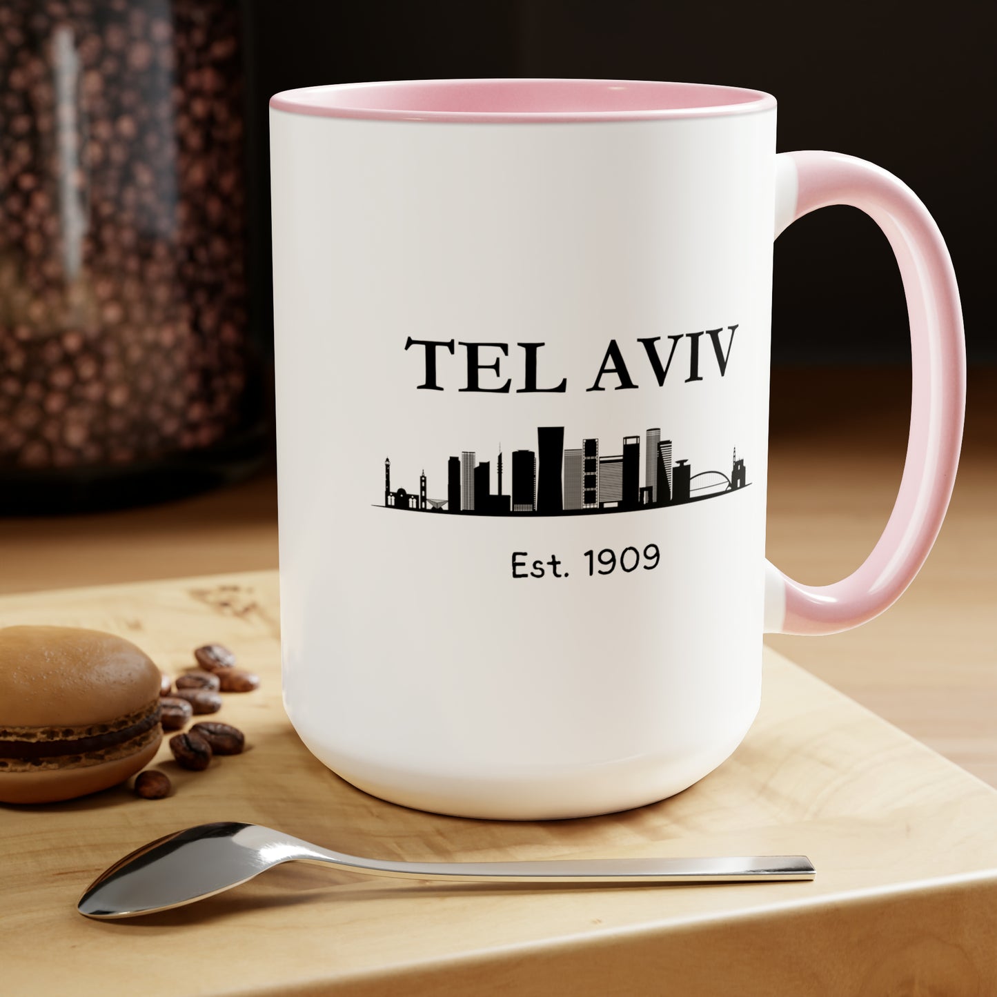 Tel Aviv - Est. 1909 - Accent Coffee Mug, 15oz