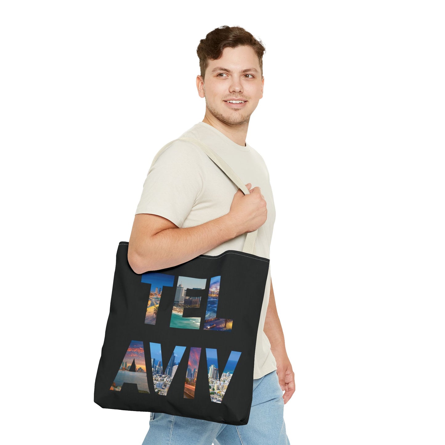 Tel Aviv - A Thousand Words a Letter Tote Bag