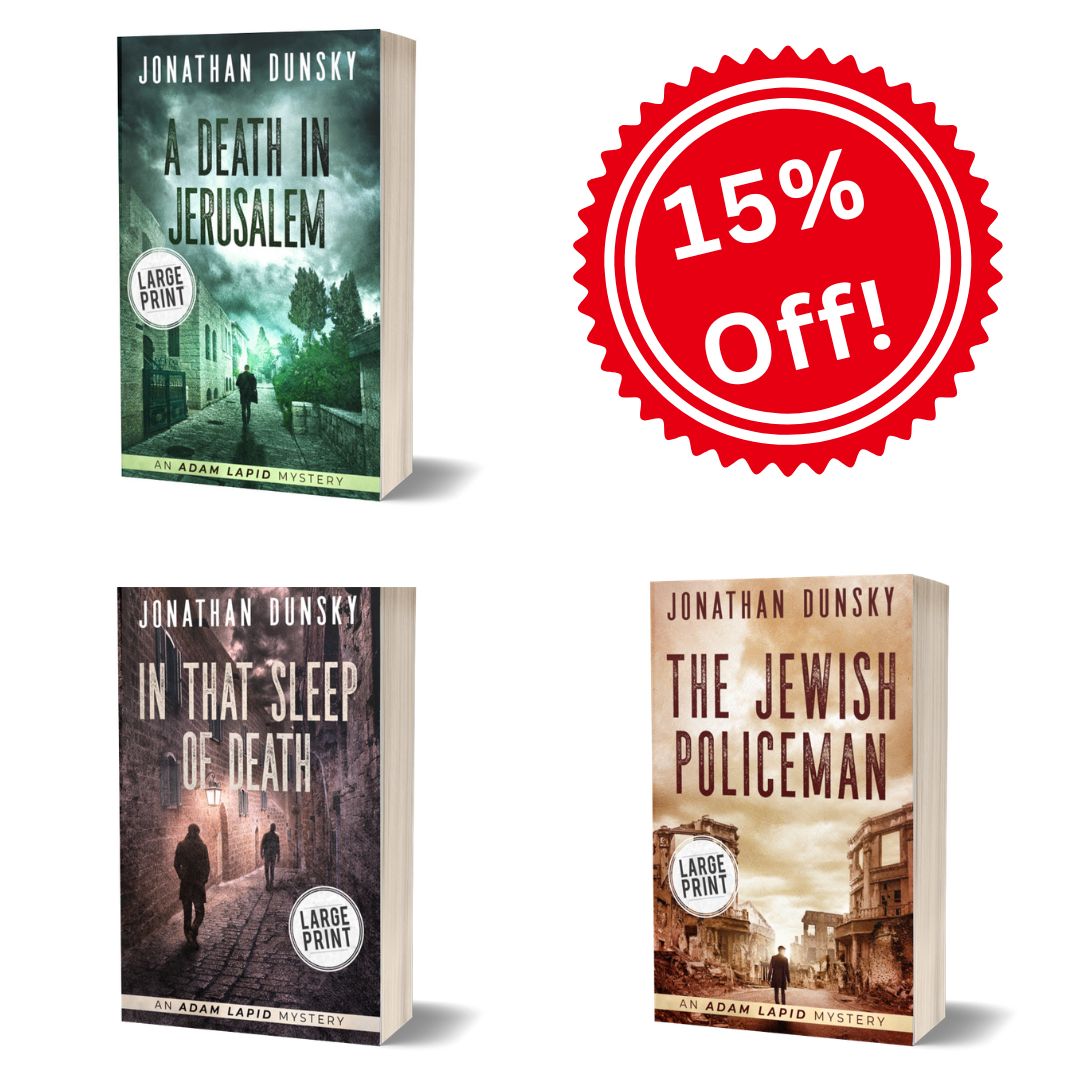 Adam Lapid Mysteries (Books 7-9) - Large Print Paperbacks - 15% Off!